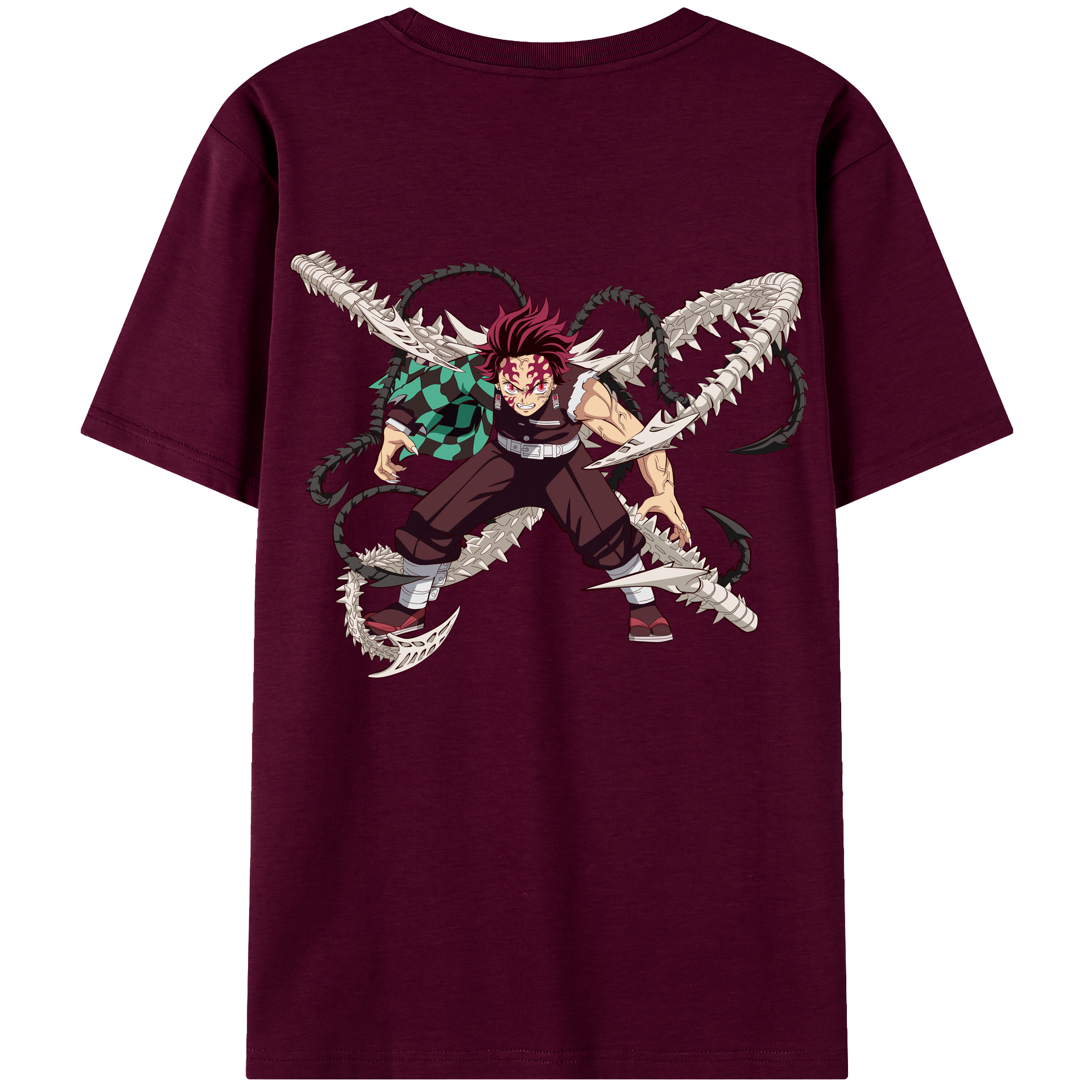 （画像用） 鬼滅の刃 竈門 炭治郎／かまど たんじろう Kamado Tanjirou レディース半袖Tシャツ(バックプリント)